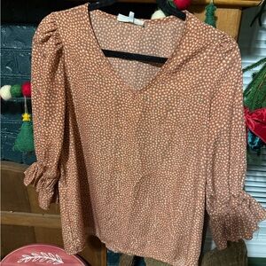 Periwinkle Polka Dot Blouse